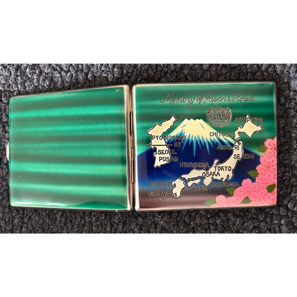 Vintage 1940s cigarette case Japan enamel souvenir - Picture 7 of 9